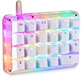 Koolertron One Handed Macro Mechanical Keyboard, Portable Mini One-Handed Mechanical Gaming Keypad 23 Fully Programmable Keys (RGB Backlit/Red switches)