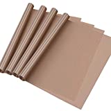 Selizo 4 Pack Teflon Sheet for Heat Press, Non-Stick Craft Mat, Teflon Heat Transfer Press Sheet for T Shirt Press Machine (12' x 16')