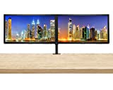 HP V24 24 inch TN Full HD 1920 x 1080 LED Backlit LCD Monitor 2-Pack Bundle with HDMI and VGA ports, AMD FreeSync, 75Hz Refresh Rate, Low Blue Light and Desk Mount Clamp Dual Monitor Stand