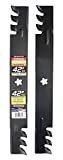 Maxpower 561713XB Commercial Mulching 2-Blade Set for 42' Poulan/Husqvarna/Craftsman, Replaces 138498, 138971, 138971x431, 532138971, PP24005, Black