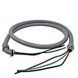 Sealproof Power Whip Assembly, 1/2-Inch x 6 Ft Nonmetallic Liquid Tight Flexible Electrical Conduit and 10 Gauge Wire Single Phase Preassembled A/C Hook-up Whip Kit, 1/2'