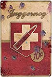juggernog perk water bottle soda metal poster Tin Sign Vintage juggernog mini fridge call of duty zombies Bar Pub Garage Retro sign Marks Plaque / red