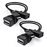 [2 Pack] ANDTOBO 2-in-1 Micro USB OTG Adapter with Power for Fire Stick/Host Devices etc- Black