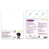 MR.R 8.5''x11'' Inkjet and Laser Compatible Printable Heat Transfer Vinyl Paper for Dark T-shirt Fabric, Made in USA (20 Sheets)