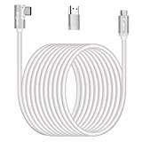 Kuject Compatible for Oculus Quest 2 Link Cable 20FT, VR Headset Cable for Oculus Quest 2 / Quest 1, USB 3.0 Type C to C High Speed Data Transfer Charging Cord for Gaming PC & USB C Chargers White