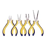 BENECREAT 4-Piece Jewelry Pliers Set with Comfort Rubber Grip for Jewelry Making, Handcraft Making - Needle Nose/Round Nose/Bent Nose/Side Cutting Pliers
