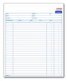 Adams Invoice Book, 8-3/8 x 10-11/16 Inches, 2-Part, Carbonless, White/Canary, 50 Sets per Book (D8140)