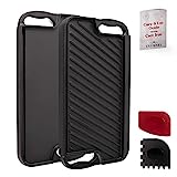 Cast Iron Griddle / Grill + Scraper / Cleaner - Reversible Pre-Seasoned 16.75' X 9.5'-inch Dual Handle Flat Skillet and Griller Pan + Cleaning Accessories - Indoor/Outdoor Stove Top Burner, Gas Safe