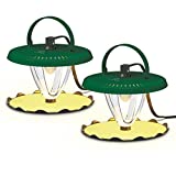 Careland Flea Trap Insect Traps for Moths Cockroaches Bedbugs 2Pack, Plug in Flea Treatment for Home Come with 8 Sticky Discs and 4 Light Bulbs
