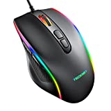 Wired Gaming Mouse, RGB Mouse [Breathing RGB LED] , Gaming Mouse USB [Plug Play] , 7 Programmable Buttons, High-Precision Adjustable 6 DPI, Ergonomic Mouse Wired for Windows/PC/Mac/Laptop Gamer