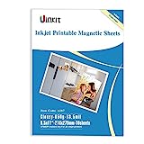 Uinkit 10 Sheets Printable Magnetic sheets Non Adhesive 13.5mil 8.5 x 11 Inches Thick Magnet Glossy Paper for Inkjet Printers