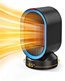 TABYIK Space Heater for Indoor Use, 45°Oscillating Portable Heater, Fast Heating Ceramic Heater Quiet Heat with 7 Safety Protections Small Electric Heaters for Indoor Office Desktop Home (Black)