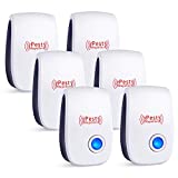 Ultrasonic Pest Repeller 6 Packs,Electronic Plug in Sonic Repellent pest Control for Insects Roaches Ant Mice Bugs Mouse Rodents Mosquitoes Spiders