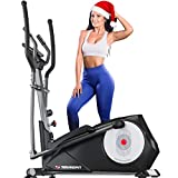 YOUNGFIT Elliptical Machine, Elliptical Exercise Machine Trainer with 90% Pre-Installed, Newest 22 Level Ultra Quiet with LCD Monitor and Pulse Sensor Elliptical Machine for Home/Office/Gym Use