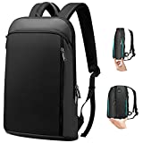 ZINZ Slim and Expandable 15 15.6 16 Inch Laptop Backpack Anti Theft Business Travel Notebook Bag with USB, Multipurpose Large Capacity Daypack College School Bookbag for Men & Women,Deep Black