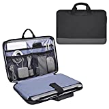 15.6 Inch Laptop Sleeve Bag, Waterproof Men Women Business Briefcase with Organizer for HP Envy/Victus 15.6, Lenovo Ideapad 3 15.6, Acer Aspire/Nitro 5 15.6, Dell Inspiron 15, ASUS MSI 15 Case, Black