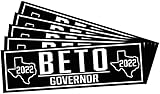 VIBE INK Beto O'Rourke Texas Governor 2022 State of Texas 10' x 3' Bumper Election Stickers, Black and White Vinyl, UV-Ink Screen Printed, Glossy Finish, Support Your Candidate! Made in America! (25)