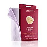 CONNOISSEURS Gold Polishing Cloth | Transform Your Gold Jewelry from Dull to Dazzling - Extra Large Size – 11” x 14” (28 cm x 35.5 cm)