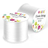 QUEFE 1mm Elastic Bracelet String 200m Stretchy Bead Cord Jewelry Making and Bracelet Making for Seed Beads, Pony Beads, Clay Beads