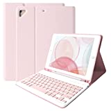 iPad 9.7 Pro Keyboard Case for iPad Air 1st Gen - iPad 2018 6th Gen/iPad 5th Gen 9.7 - Pro 9.7 Detachable Keyboard,Wireless Keyboard iPad Air 9.7, Keyboard Case for iPad 9.7 inch Air 2th Gen,Pink