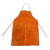 TEHAUX Leather Welding Work Shop Apron, Heat- resistant and Flame- retardant Cowhide leather Apron for Blacksmith, Welder, Woodworking, Home Decoration