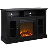 Ameriwood Home Chicago Fireplace TV Stand for TVs up to 50', Black
