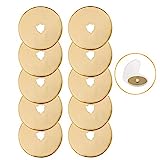 AUTOTOOLHOME Titanium Rotary Cutter Blades 60mm 10 Pack Replacement Quilting Scrapbooking Sewing Arts Crafts Farbric Paper Cutting Tool