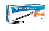 Paper Mate 85582 FlexGrip Elite Retractable Ballpoint Pens, Fine Point, Black, 12 Count