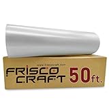 Frisco Craft C-370 Transfer Tape for Vinyl 12' x 50 Feet Clear Lay Flat | Application Tape Perfect for Self Adhesive Vinyl for Signs Stickers Decals Walls Doors Windows