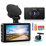 Dash Camera for Cars, Super Night Vision Dash Cam Front and Rear with 32G SD Card, 1080P FHD DVR Car Dashboard Camera DashCam with G-Sensor, Parking Monitor, Loop Recording, Motion Detection 【2023】