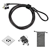 LORADAR Laptop Cable Lock Hardware Security Cable Lock Anti Theft 3 Keys 6.7Ft Compatible for Tablets Laptops, iMac,TV Mac Mini& Other Devices Longer Cable & Stronger Lock Head (Keyed Different)