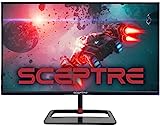 Sceptre 32 inch QHD IPS LED Monitor HDR400 2560x1440 HDMI DisplayPort up to 144Hz 1ms Height Adjustable, Build-in Speakers Gunmetal Black 2021 (E325B-QPN168)