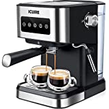 ICUIRE Espresso Machine with Milk Frother, 20 Bar Pump Pressure Coffee Machine, 1.5L/50oz Removable Water Tank, 1050W Semi-Automatic Espresso/Latte/Cappuccino Machines for Home Barista, Office