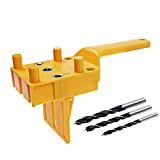 Woodworking Dowel Jig 1/4' 5/16' 3/8' Drill Bits Metal Sleeve Drill Guide Wood Joints Drilling Doweling Jig Tool Handheld Jigs