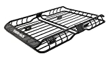 Rhino-Rack Roof Cargo Basket with Mounting Bracket for Roof Racks, Easy Use & Fitment, Heavy Duty, 2 Thru Axle Bike Carriers; for All Vehicles; 4WD, Pick Up Trucks, SUV's, Wagon's, Sedan's; Locking