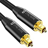 Syncwire Optical Digital Audio Cable-[24K Gold Plated, Nylon Braided] Male to Male, TOSLINK Fiber Optic Cable Cord for Home Theater, Sound Bar, TV, PlayStation/PS4 & Xbox Pro Series and More–3.3ft /1M