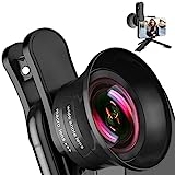 iPhone Camera Lens Pro with Tripod - ANGFLY 4K HD 120° Wide Angle Lens & 20X Macro Lens, Phone Camera Lenses Compatible with iPhone Android Samsung One Plus Huawei Phones and Tablets