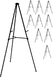 Lightweight Aluminum Telescoping Display Easel, 70 Inches, Black (10)