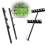 ELITEWILL 3 Place Lockable Weedeater Trimmer Rack and 6 Holes Hand Tool Rack for Open Landscape Trailer Truck