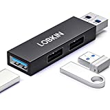 USB 3.0 Hub Splitter,LOBKIN USB Extender Multi Port USB Adapter | 1 USB 3.0 Port | 2 USB 2.0 Port | Mini USB Hub for PC,Laptop,PS4/PS5,TV,MacBook,Mac Pro,Mac Mini,iMac,Surface Pro,XPS,Flash Drive