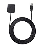 USB GPS Receiver Antenna, Waterproof Active GPS Navigation Unit Equipped with 3 Meters RG174 Cable, GPS&GLONASS Antenna Adapter for Laptop Car Marine Navigation