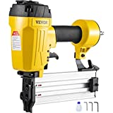 VEVOR Pneumatic Concrete Nailer, 14 Gauge 1 to 2-1/2 Inch Heavy Duty T Nail Gun W/Ergonomic Handle, Framing Nailer Used in Woodworking, and Upholstery Carpentry , Yellow