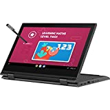 Lenovo 300e 11.6' 2-in-1 Touchscreen Chromebook (Intel N4020, 4GB RAM, 32GB Storage, Stylus, Webcam), Ruggedized & Water Resistant, Flip Convertible Home & Education Laptop, IST Pen, Chrome OS