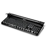 FINEDAY Keyboard 2.0, Blue Switch, Retro Wireless Mechanical Keyboard, Typewriter Designed, Full 104 Keys with Bluetooth 5.0 & USB up to 4 Devices, Wired & Wireless for Desktop PC/Laptop Mac/Phone