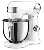 Cuisinart 5.5 Quart Stand Mixer, Manual, White Linen