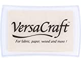 Tsukineko Full-Size VersaCraft Fabric and Home Decor Crafting Pigment Inkpad, White