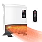 Electric Heater - 1500W Space Heater, Wall Mounted Room Heater with Standing Base, 3 Modes, Timer, Quick Heat Electric Space Heater for Basement, Bedroom, Bathroom, Office, Energy-saving Garage Heater