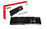 MSI Vigor GK50 Low Profile RGB Mechanical Gaming Keyboard, Kailh White Low Profile Switches, Brushed Aluminum Design, Ergonomic Keycap Design, RGB Mystic Light