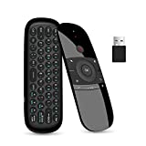 Upgrade W1 Universal TV Remote Air Mouse, Wireless Keyboard Fly Mouse 2.4GHz Connection Air Remote Keyboard Mouse for Android TV Box/PC/Smart TV/Projector/HTPC/All-in-one PC/TV