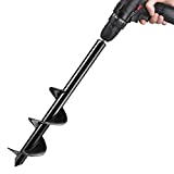 Holahome Garden Auger Spiral Drill Bit 3.5'X 16',Rapid Planter for Planting Flower Bulbs & Bedding - Post Hole Digger for 3/8” Hex Drive Drill